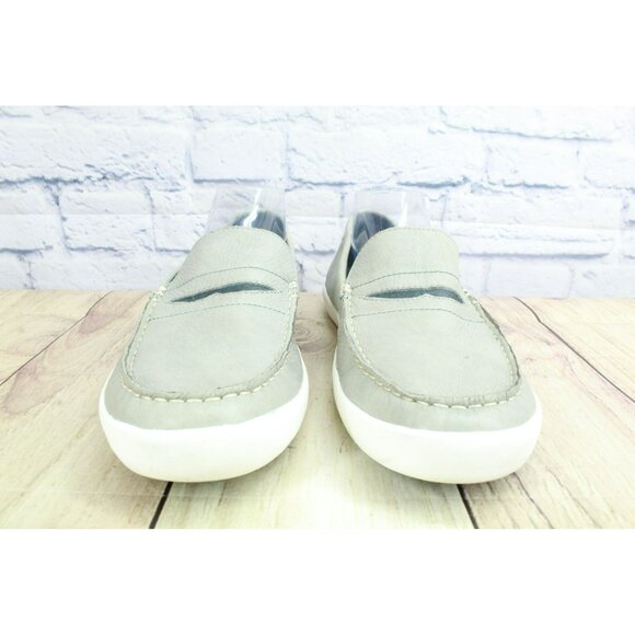 LL Bean Mountainville Gray Leather Slip-On Penny Loafer Shoes Size 10 M - Picture 4 of 9